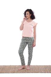 T-shirt pyjama rose fluo en coton - BeMelba