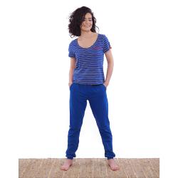 Pantalon Saint-Tropez bleu uni