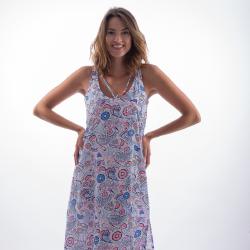 Robe Pure Coton imprimé Cachemire