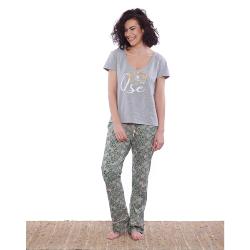 T-shirt gris chiné "Ose" en coton - BeMelba